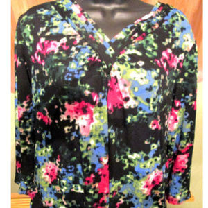 NWOT J M COLLECTION SZ L WOMENS SHIRT 3/4 SLVE